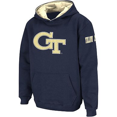 Youth Colosseum  Navy Georgia Tech Yellow Jackets Big Logo Pullover Hoodie