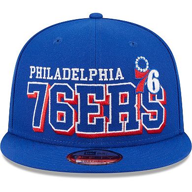 Men's New Era Royal Philadelphia 76ers Gameday 9FIFTY Snapback Hat