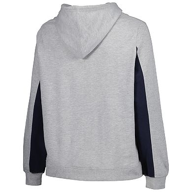 Women's Profile Heather Gray Boston Red Sox Plus Size Pullover Jersey Hoodie