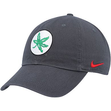 Unisex Nike Charcoal Ohio State Buckeyes Heritage86 Logo Performance Adjustable Hat