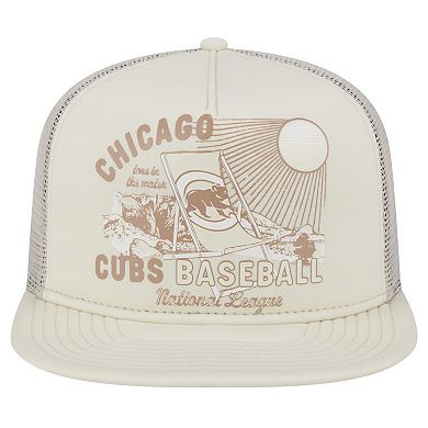 Men's New Era Khaki Chicago Cubs Almost Friday A-Frame 9FIFTY Trucker ...