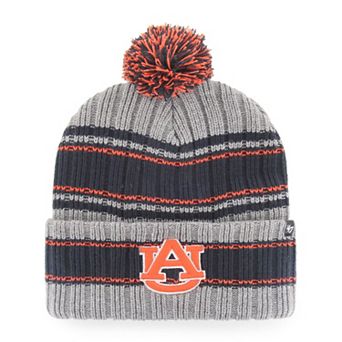 Men's '47 Gray Auburn Tigers Rexford Cuffed Knit Hat with Pom