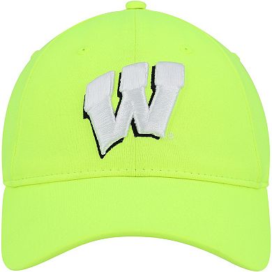Men's Under Armour  Neon Green Wisconsin Badgers Signal Caller Performance Adjustable Hat