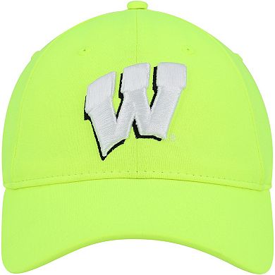 Men's Under Armour Neon Green Wisconsin Badgers Signal Caller Performance Adjustable Hat