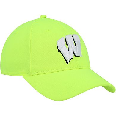 Men's Under Armour Neon Green Wisconsin Badgers Signal Caller Performance Adjustable Hat