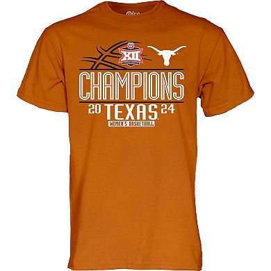 Unisex Blue 84  Texas Orange Texas Longhorns 2024 Big 12 Women's Basketball Conference Tournament Champions Locker Room T-Shirt