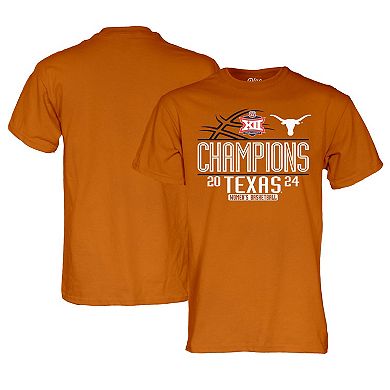 Unisex Blue 84  Texas Orange Texas Longhorns 2024 Big 12 Women's Basketball Conference Tournament Champions Locker Room T-Shirt