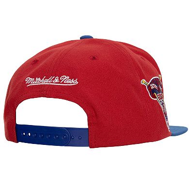 Men's Mitchell & Ness Red/Royal Detroit Tigers Hometown Snapback Hat