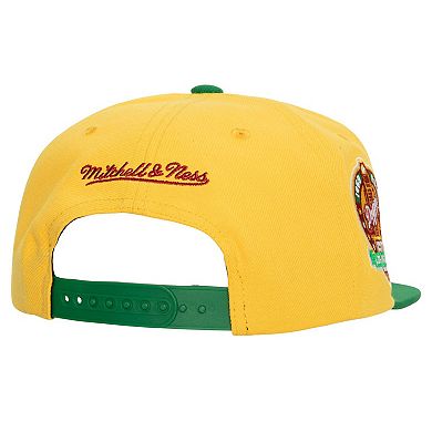 Men's Mitchell & Ness Yellow/Green Los Angeles Dodgers Hometown Snapback Hat