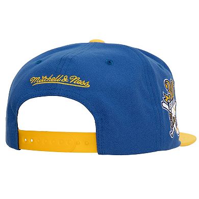 Men's Mitchell & Ness Royal/Gold Atlanta Braves Hometown Snapback Hat