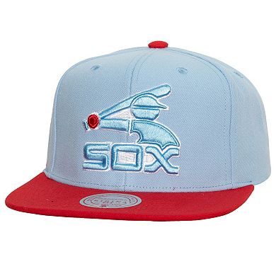 Men's Mitchell & Ness Light Blue/Red Chicago White Sox Hometown Snapback Hat