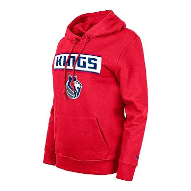 Women's New Era Red Sacramento Kings 2023/24 City Edition Pullover Hoodie