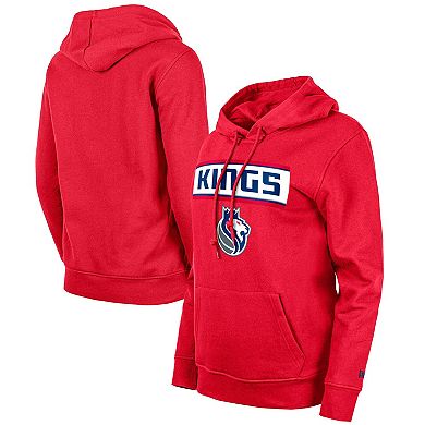 Women's New Era Red Sacramento Kings 2023/24 City Edition Pullover Hoodie