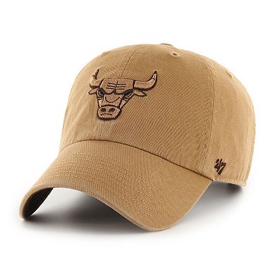 Men's '47 Tan Chicago Bulls Ballpark Clean Up Adjustable Hat