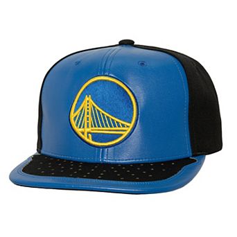 Men's Mitchell & Ness Black/Royal Golden State Warriors Day One Snapback Hat