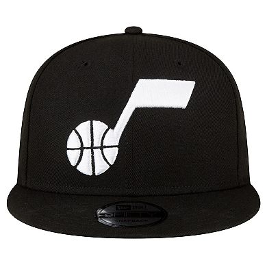 Men's New Era Black Utah Jazz Official Team Color 9FIFTY Snapback Hat