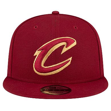 Men's New Era Wine Cleveland Cavaliers Official Team Color 9FIFTY Snapback Hat
