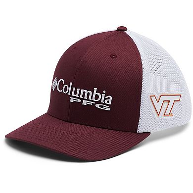 Men's Columbia Maroon Virginia Tech Hokies PFG Snapback Adjustable Hat