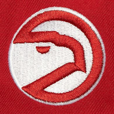 Men's Mitchell & Ness White Red Atlanta Hawks Retro Sport Color Block 