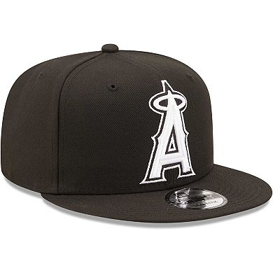 Men's New Era Black Los Angeles Angels Team 9FIFTY Snapback Hat