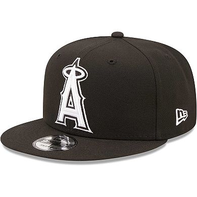 Men's New Era Black Los Angeles Angels Team 9FIFTY Snapback Hat