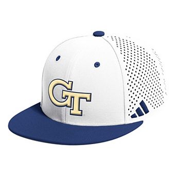 Men's adidas White Georgia Tech Yellow Jackets On-Field Baseball Fitted Hat