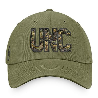 Men's Top of the World Olive North Carolina Tar Heels OHT Military Appreciation Unit Adjustable Hat