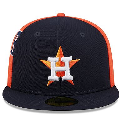 Men's New Era Navy/Orange Houston Astros Gameday Sideswipe 59FIFTY Fitted Hat