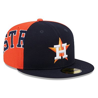 Men's New Era Navy/Orange Houston Astros Gameday Sideswipe 59FIFTY Fitted Hat