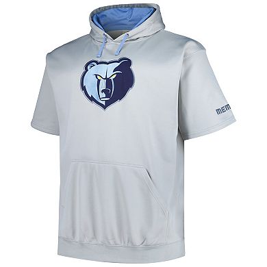 Men's Fanatics Branded Silver Memphis Grizzlies Big & Tall Logo Pullover Hoodie