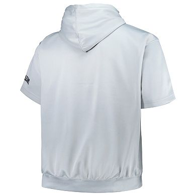 Men's Fanatics Branded Silver Memphis Grizzlies Big & Tall Logo Pullover Hoodie