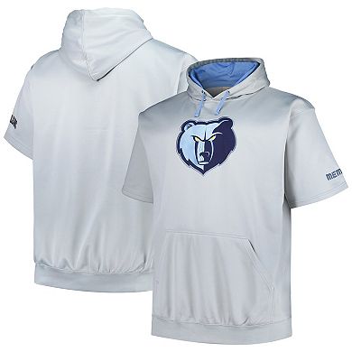 Men's Fanatics Branded Silver Memphis Grizzlies Big & Tall Logo Pullover Hoodie
