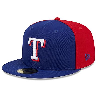 Men's New Era Royal/Red Texas Rangers Gameday Sideswipe 59FIFTY Fitted Hat
