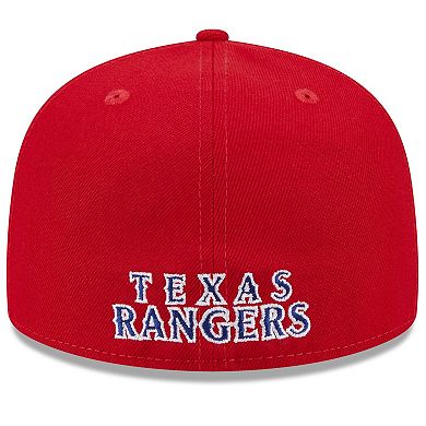 Men's New Era Royal/Red Texas Rangers Gameday Sideswipe 59FIFTY Fitted Hat