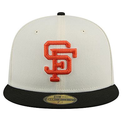 Men's New Era White San Francisco Giants Cooperstown Collection Chrome 59FIFTY Fitted Hat