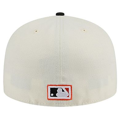 Men's New Era White San Francisco Giants Cooperstown Collection Chrome 59FIFTY Fitted Hat