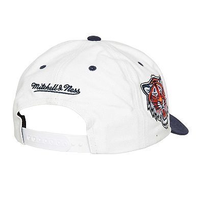 Men's Mitchell & Ness White Detroit Tigers Cooperstown Collection Tail Sweep Pro Snapback Hat
