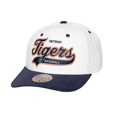Men's Mitchell & Ness White Detroit Tigers Cooperstown Collection Tail Sweep Pro Snapback Hat