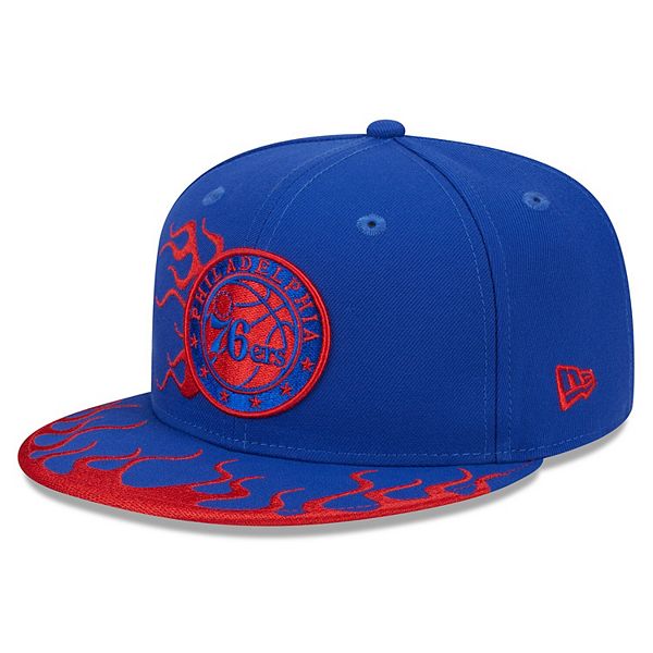 Men's New Era Royal Philadelphia 76ers Rally Drive Flames 9FIFTY