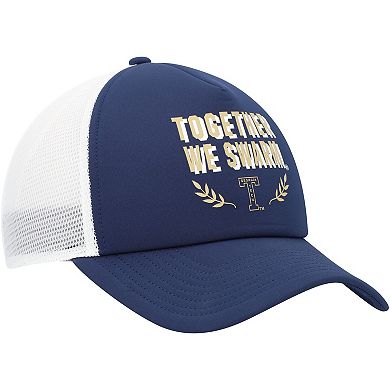 Men's adidas Navy Georgia Tech Yellow Jackets Phrase Foam Front Trucker Adjustable Hat