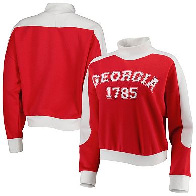 Women's Gameday Couture Red Georgia Bulldogs Make it a Mock Sporty Pullover Sweatshirt