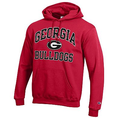 Men's Champion Red Georgia Bulldogs High Motor Pullover Hoodie