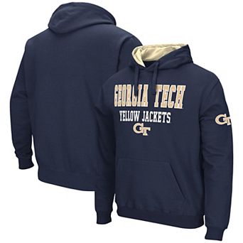 Men's Colosseum Navy Georgia Tech Yellow Jackets Sunrise Pullover Hoodie