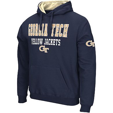 Men's Colosseum Navy Georgia Tech Yellow Jackets Sunrise Pullover Hoodie