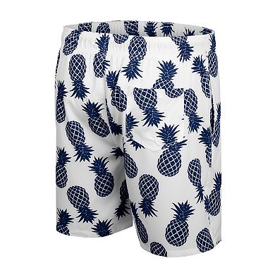 Men's Colosseum White Auburn Tigers Pineapples Swim Shorts