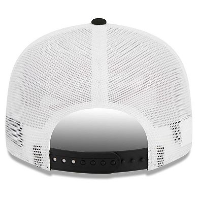 Men's New Era Black/White Brooklyn Nets Tear Trucker 9FIFTY Adjustable Hat