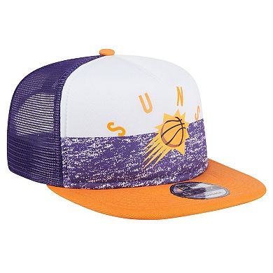 Men's New Era Purple Phoenix Suns Arch A-Frame Trucker 9FIFTY SnapbackÂ Hat