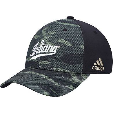 Men's adidas Camo Indiana Hoosiers Military Appreciation Primegreen Flex Hat