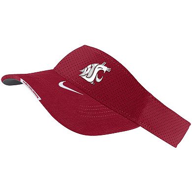 Men's Nike  Crimson Washington State Cougars 2023 Sideline Performance Adjustable Visor