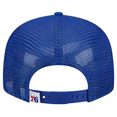 Men's New Era Royal Philadelphia 76ers Evergreen Meshback 9FIFTY Snapback Hat